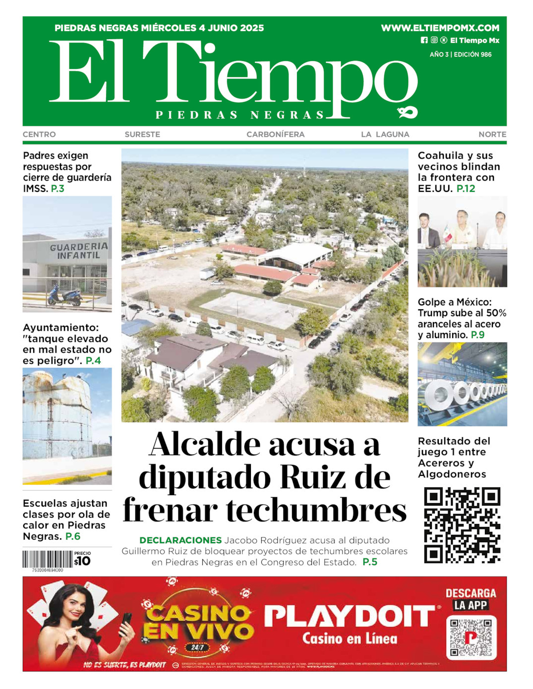 El Tiempo Piedras Negras, edición del miércoles 04 de junio de 2025 El Tiempo Piedras Negras, edición del miércoles 04 de junio de 2025