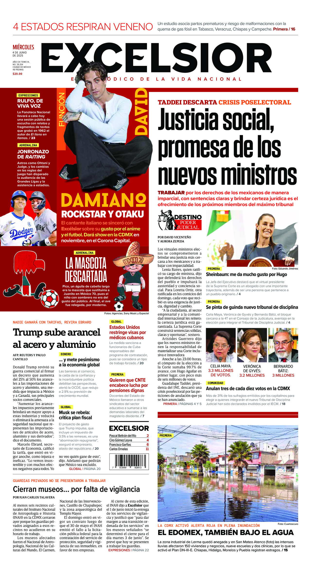 Excelsior, edición del miércoles 04 de junio de 2025 Excelsior, edición del miércoles 04 de junio de 2025