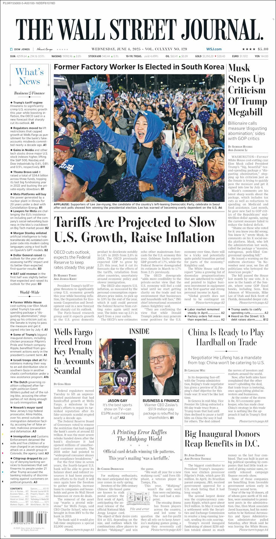 The Wall Street Journal, edición del miércoles 04 de junio de 2025 The Wall Street Journal, edición del miércoles 04 de junio de 2025