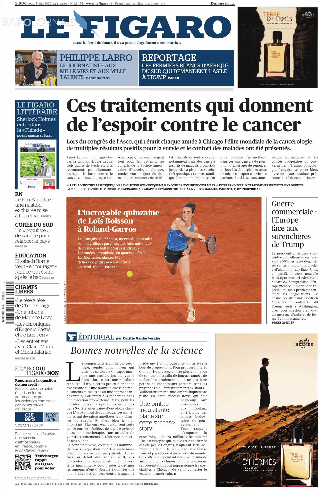 Le Figaro, edición del jueves 05 de junio de 2025 Le Figaro, edición del jueves 05 de junio de 2025