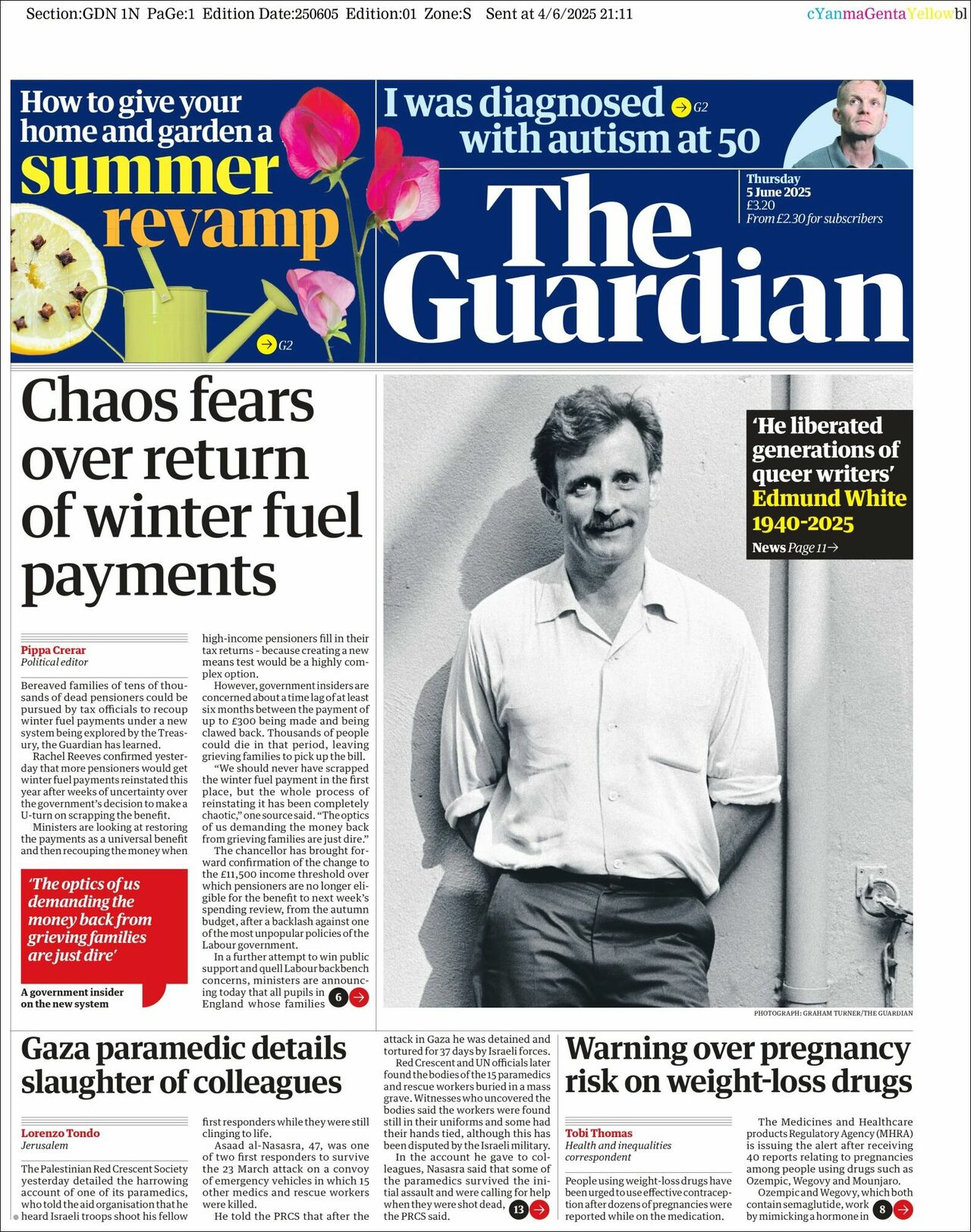The Guardian, edición del jueves 05 de junio de 2025 The Guardian, edición del jueves 05 de junio de 2025