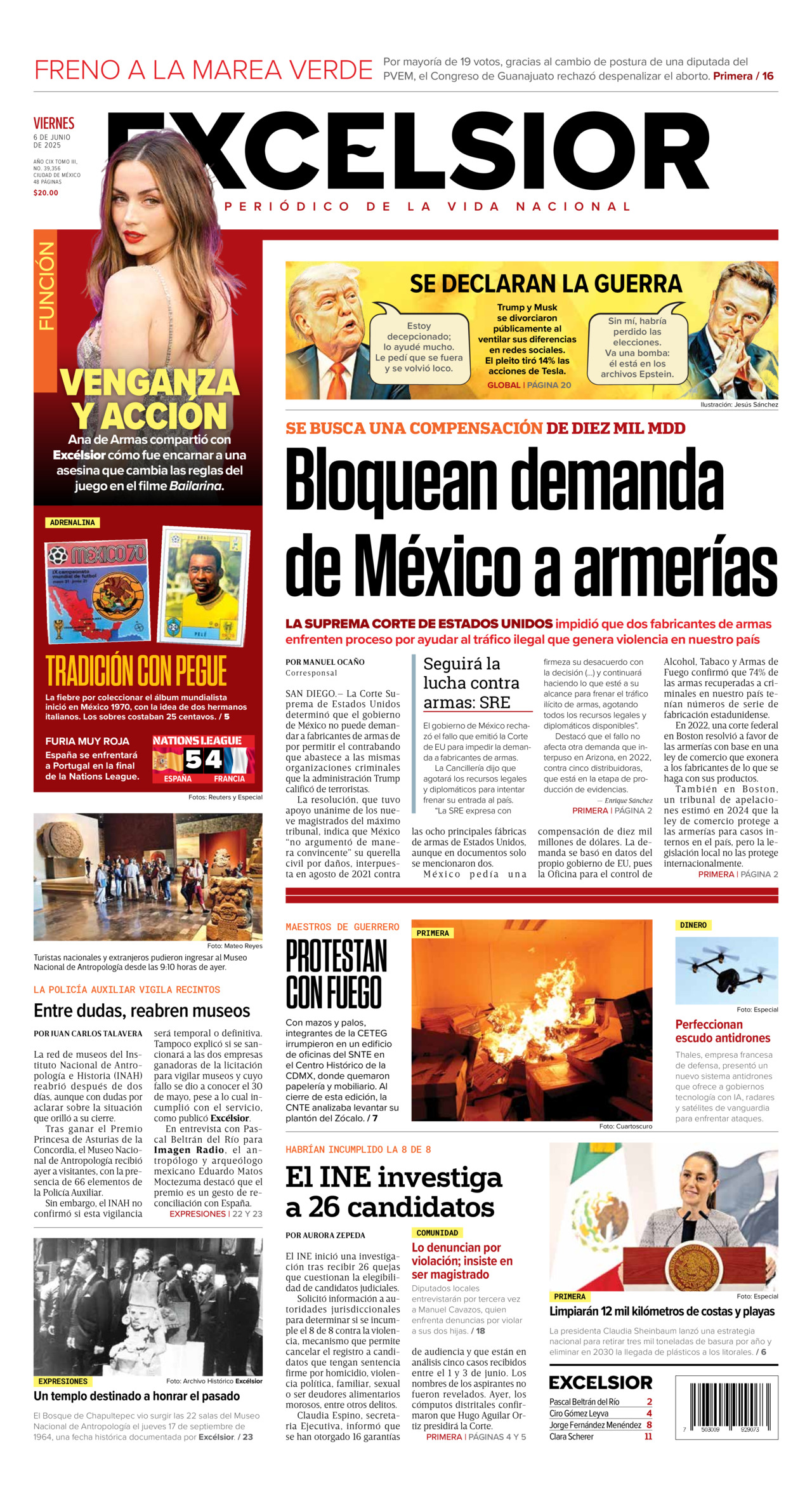Excelsior, edición del viernes 06 de junio de 2025