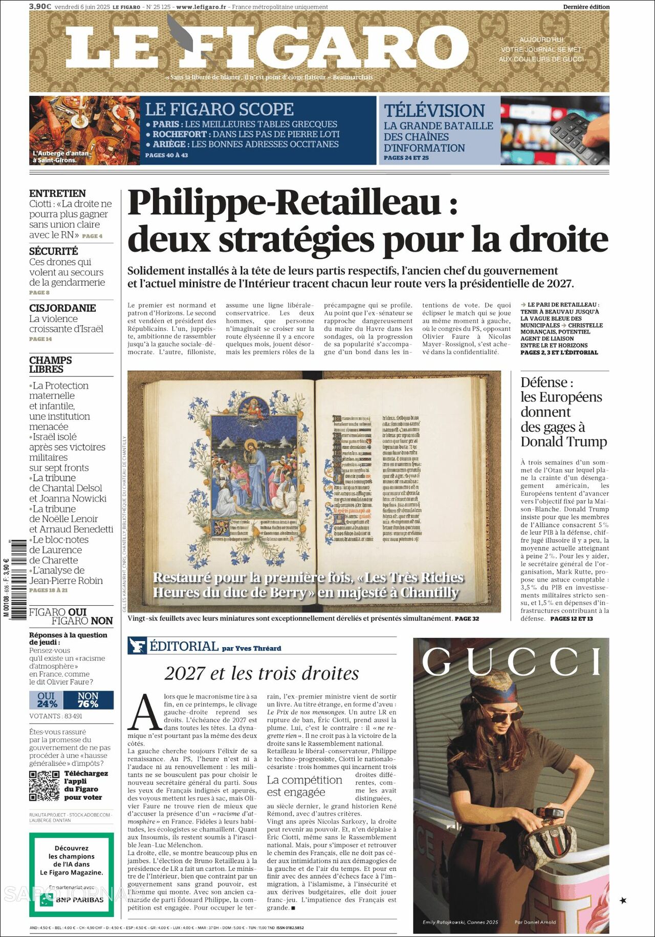 Le Figaro, edición del viernes 06 de junio de 2025