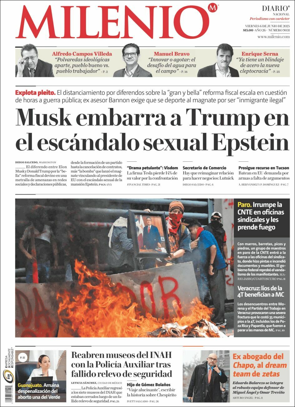 Milenio, edición del viernes 06 de junio de 2025