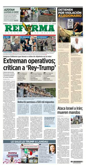Reforma, edición del viernes 13 de junio de 2025 Reforma, edición del viernes 13 de junio de 2025