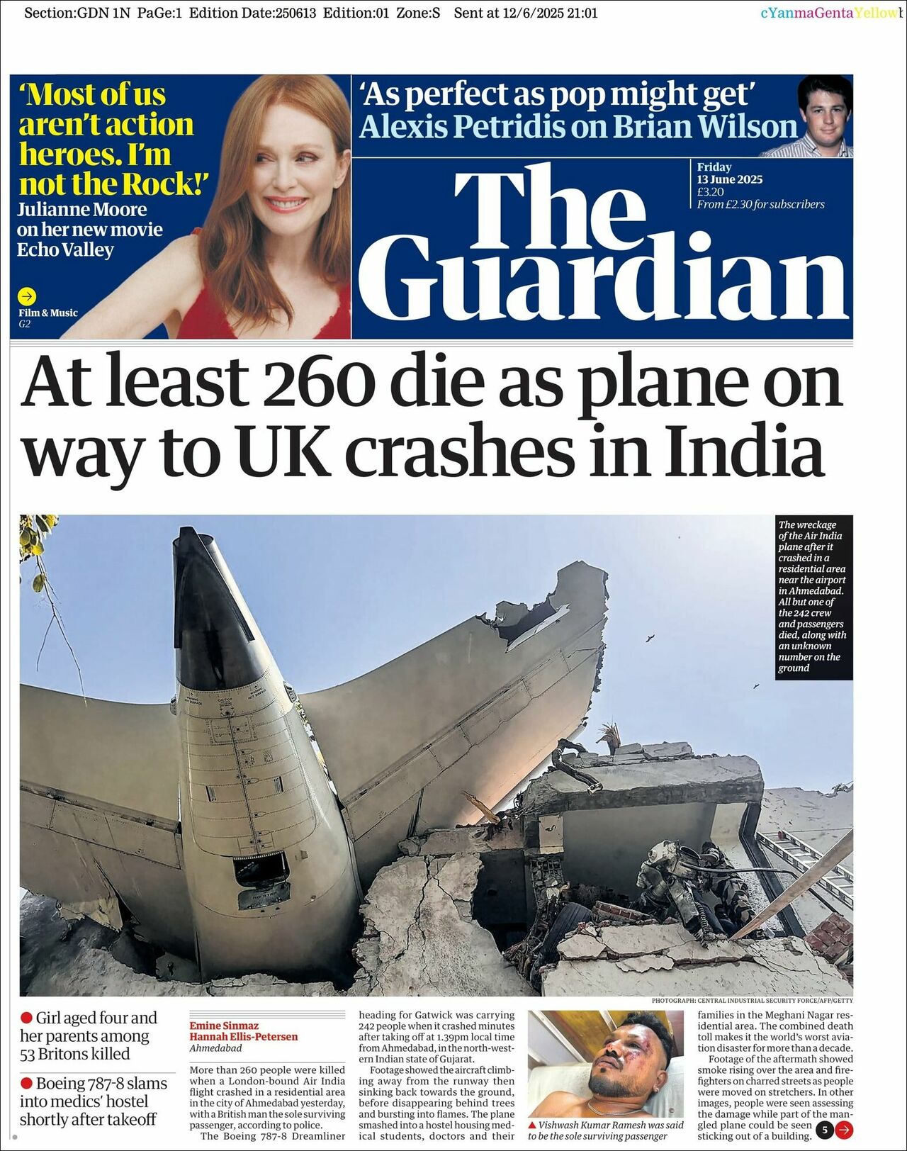 The Guardian, edición del viernes 13 de junio de 2025 The Guardian, edición del viernes 13 de junio de 2025