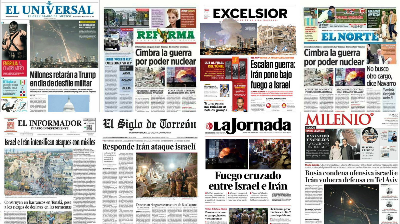 Portadas de periódicos impresos más importantes de México hoy