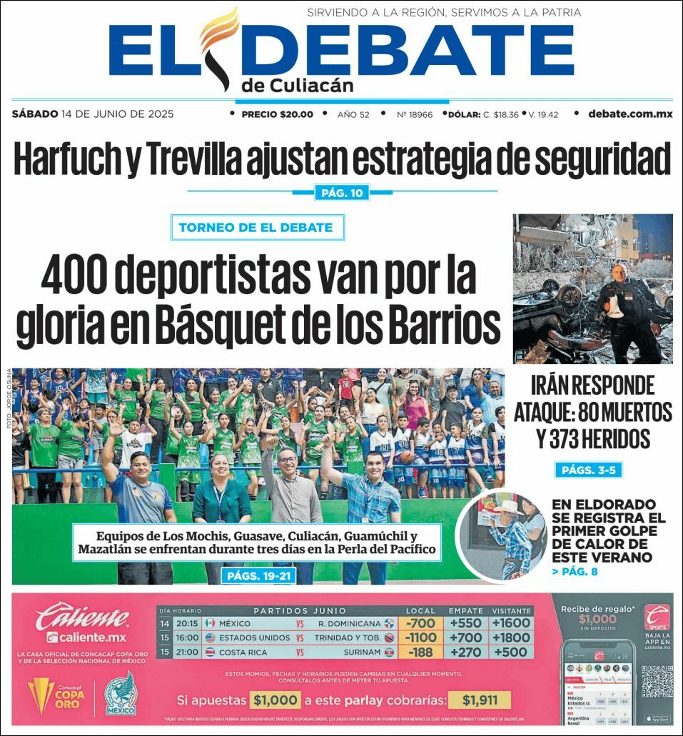 El Debate Culiacán, edición del sábado 14 de junio de 2025 El Debate Culiacán, edición del sábado 14 de junio de 2025
