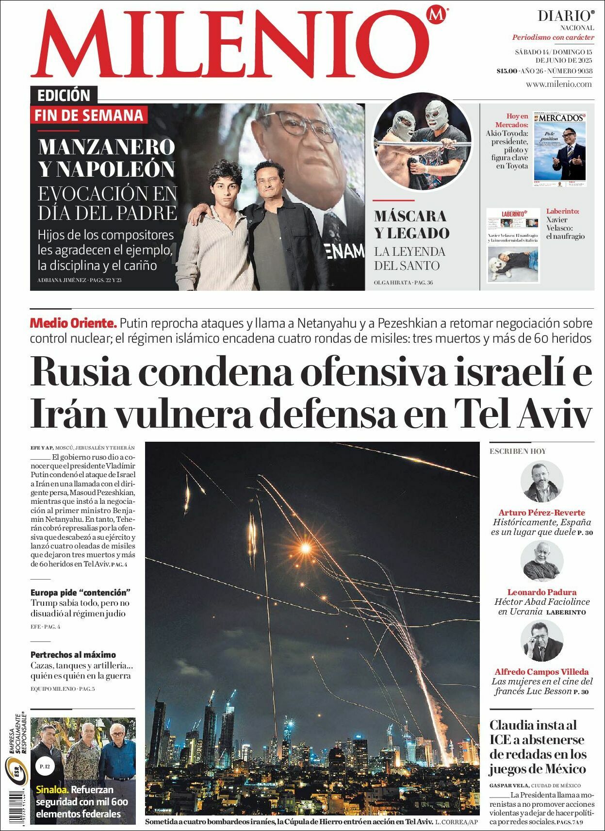 Milenio, edición del sábado 14 de junio de 2025 Milenio, edición del sábado 14 de junio de 2025