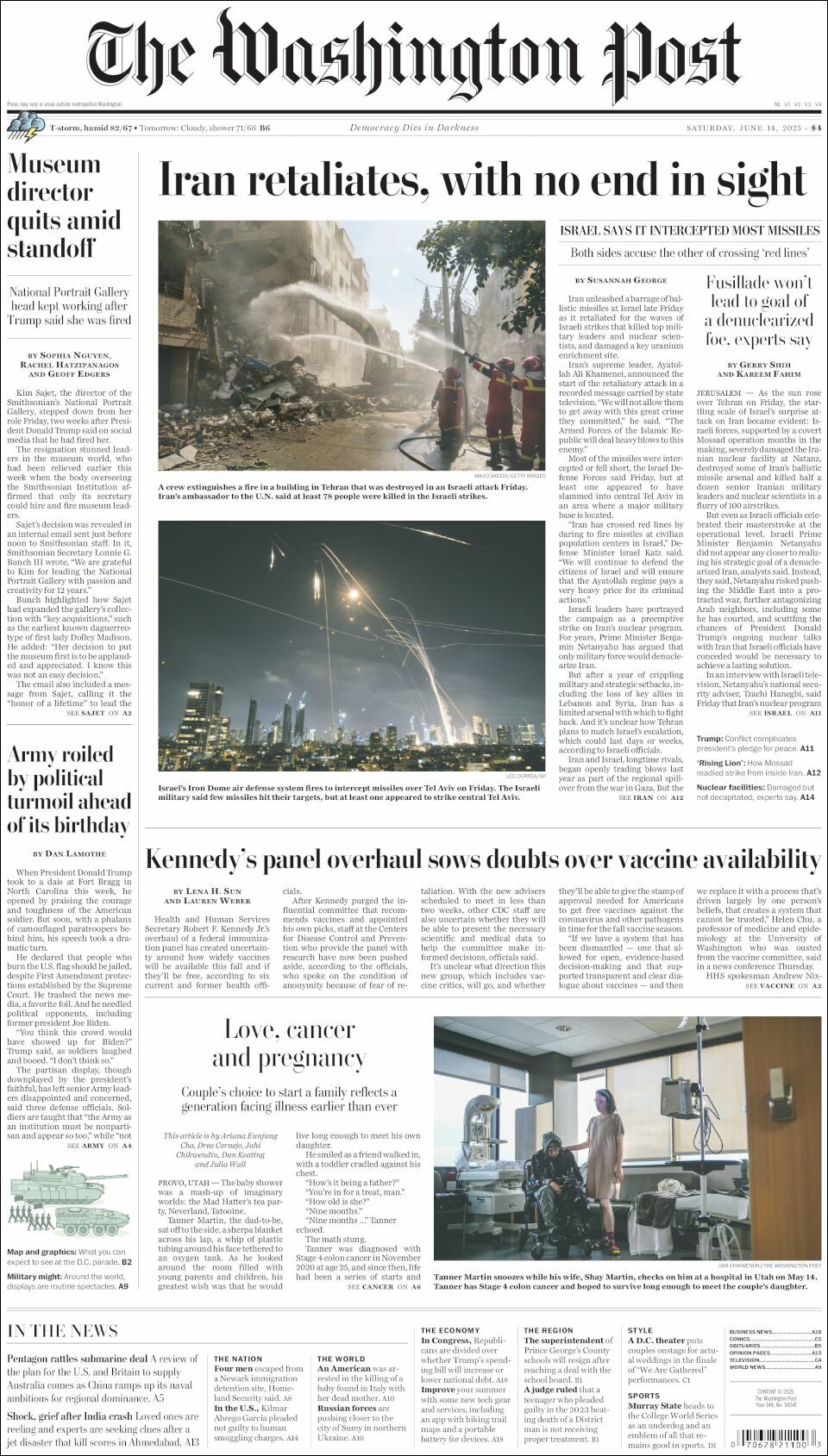 The Washington Post, edición del sábado 14 de junio de 2025 The Washington Post, edición del sábado 14 de junio de 2025