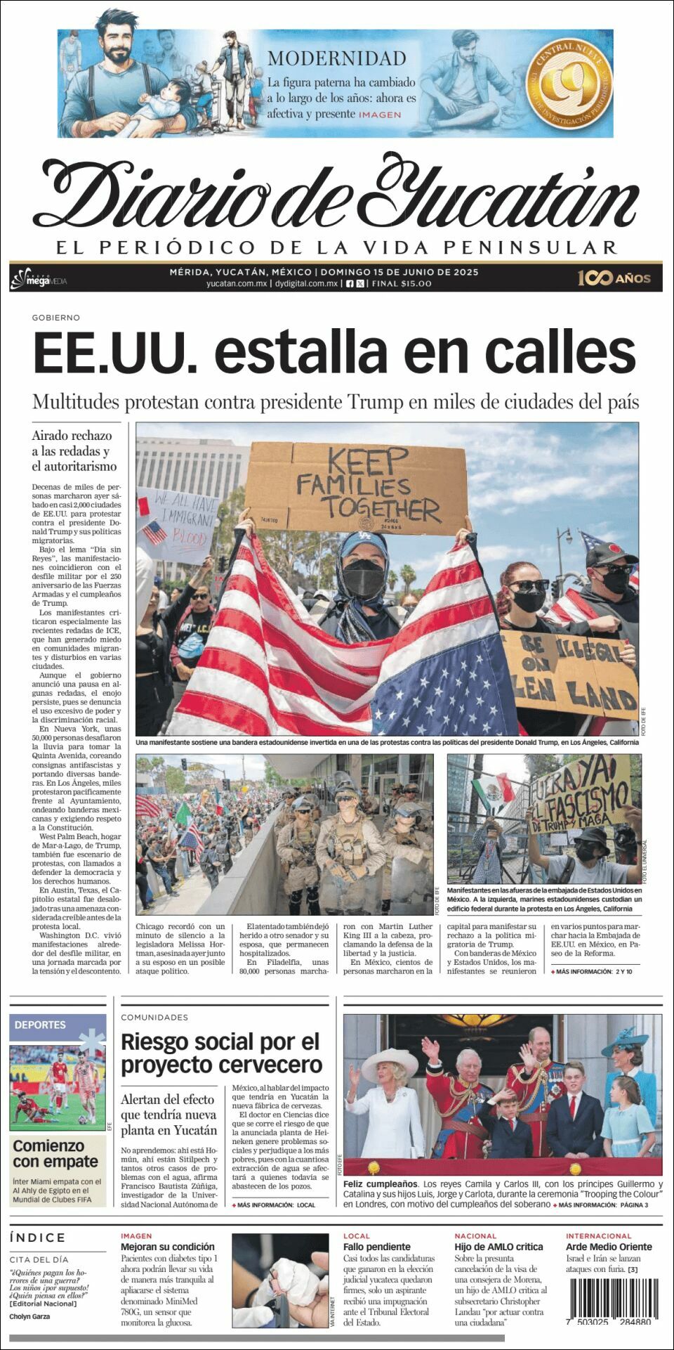 El Diario de Yucatán, edición del domingo 15 de junio de 2025 El Diario de Yucatán, edición del domingo 15 de junio de 2025