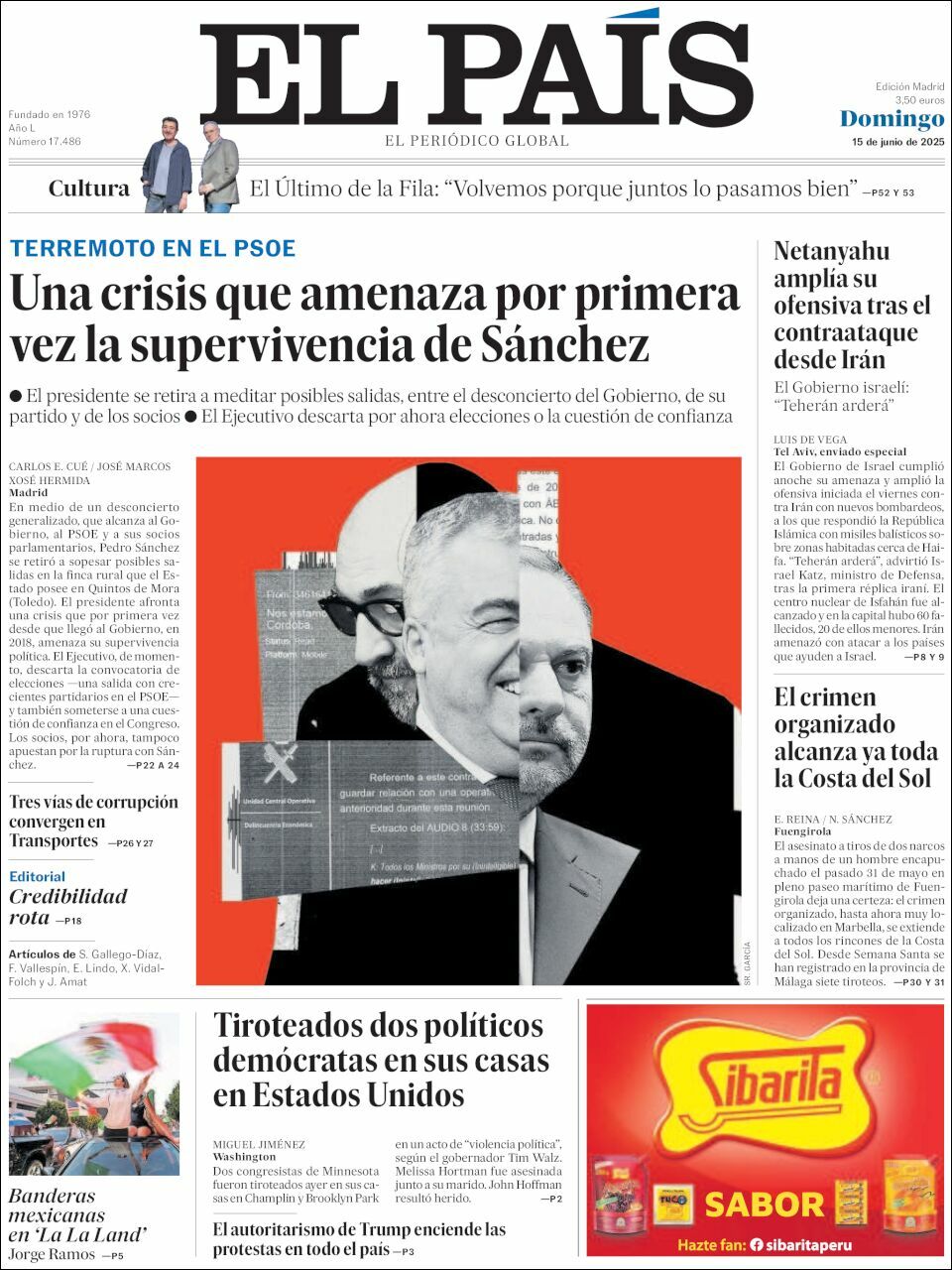 El País, edición del domingo 15 de junio de 2025 El País, edición del domingo 15 de junio de 2025