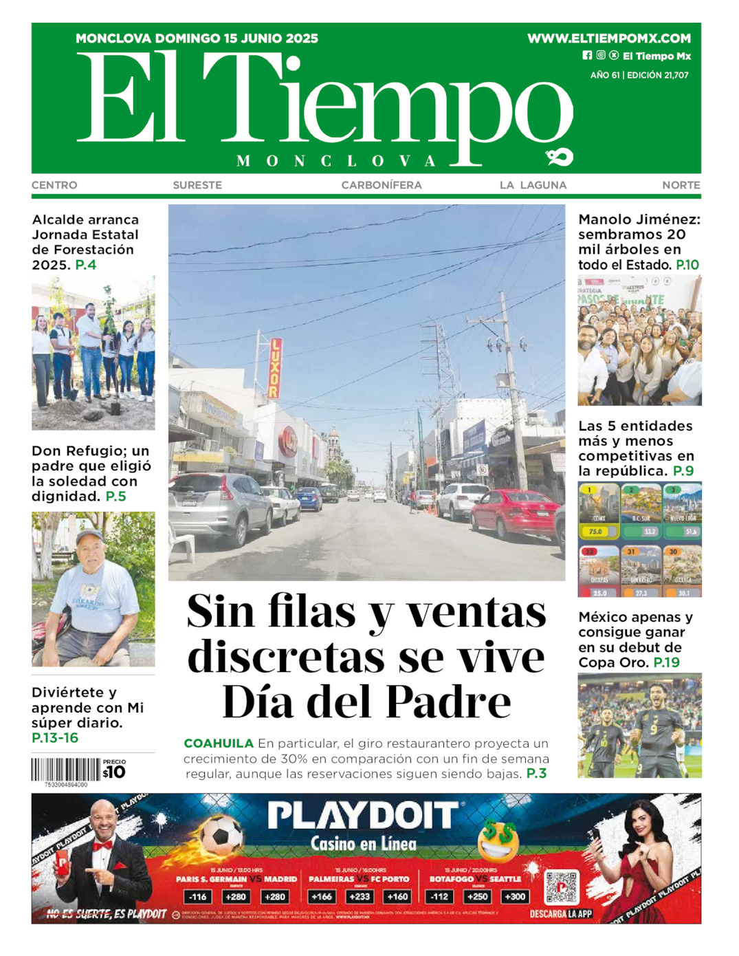 El Tiempo Monclova, edición del domingo 15 de junio de 2025 El Tiempo Monclova, edición del domingo 15 de junio de 2025