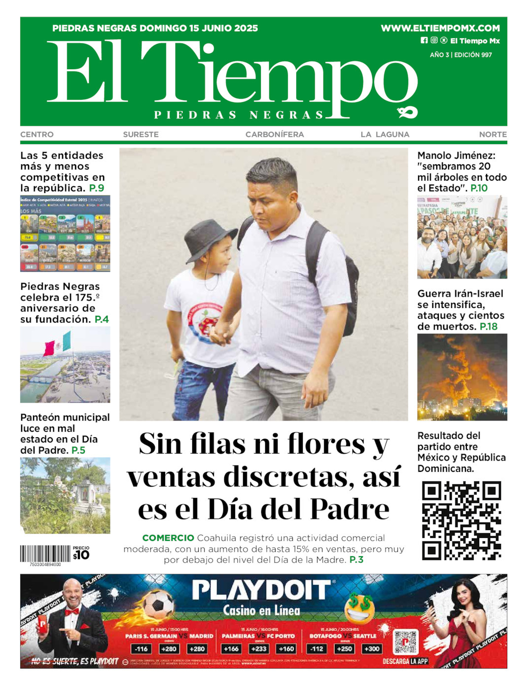 El Tiempo Piedras Negras, edición del domingo 15 de junio de 2025 El Tiempo Piedras Negras, edición del domingo 15 de junio de 2025