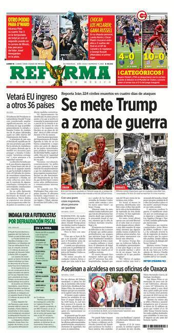 Reforma, edición del lunes 16 de junio de 2025 Reforma, edición del lunes 16 de junio de 2025