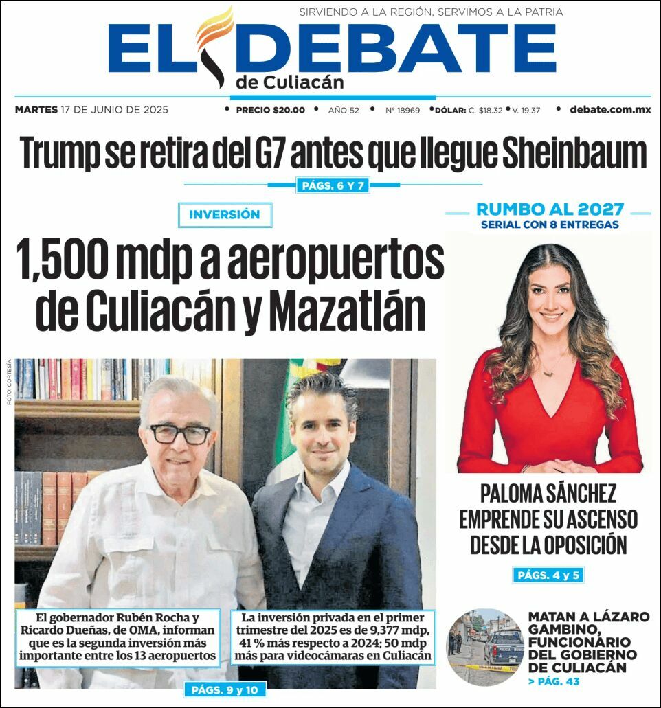 El Debate Culiacán, edición del martes 17 de junio de 2025 El Debate Culiacán, edición del martes 17 de junio de 2025