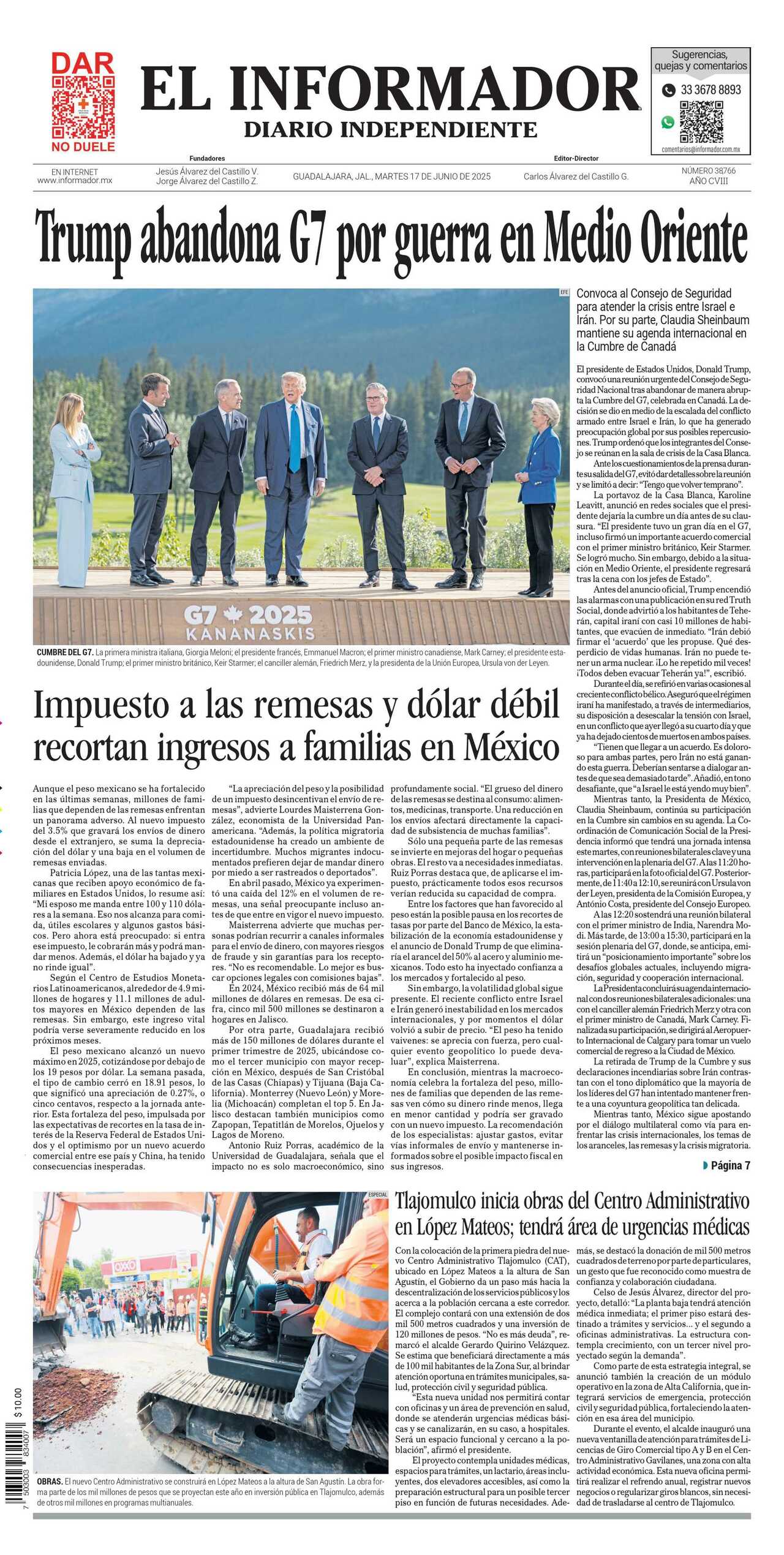 El Informador, edición del martes 17 de junio de 2025 El Informador, edición del martes 17 de junio de 2025