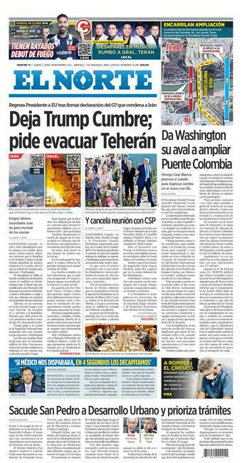 El Norte, edición del martes 17 de junio de 2025 El Norte, edición del martes 17 de junio de 2025