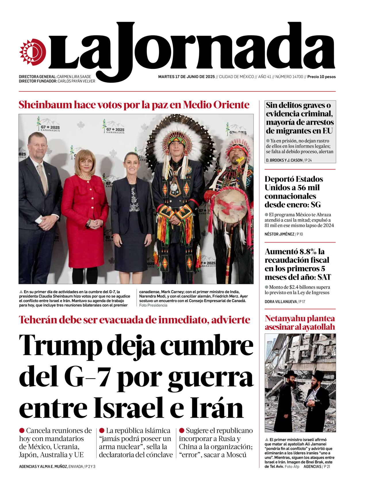 La Jornada, edición del martes 17 de junio de 2025 La Jornada, edición del martes 17 de junio de 2025