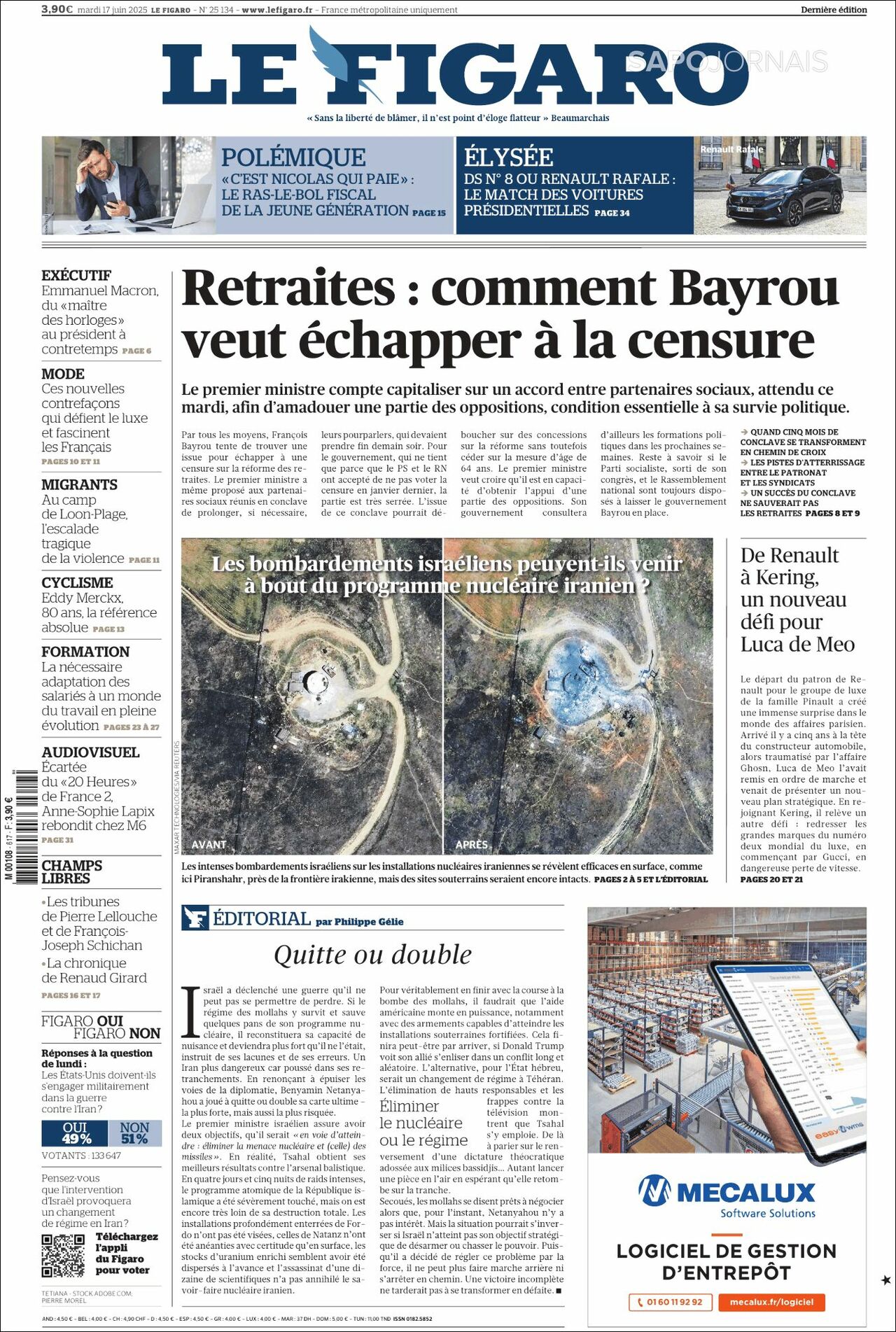 Le Figaro, edición del martes 17 de junio de 2025 Le Figaro, edición del martes 17 de junio de 2025