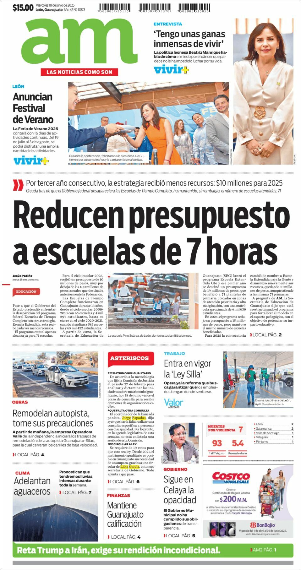 AM de León, edición del miércoles 18 de junio de 2025 AM de León, edición del miércoles 18 de junio de 2025