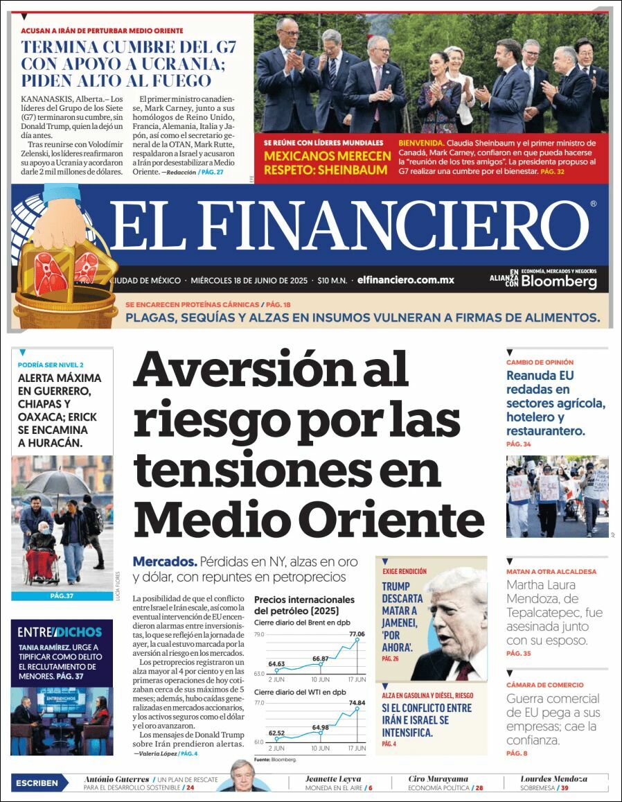 El Financiero, edición del miércoles 18 de junio de 2025 El Financiero, edición del miércoles 18 de junio de 2025