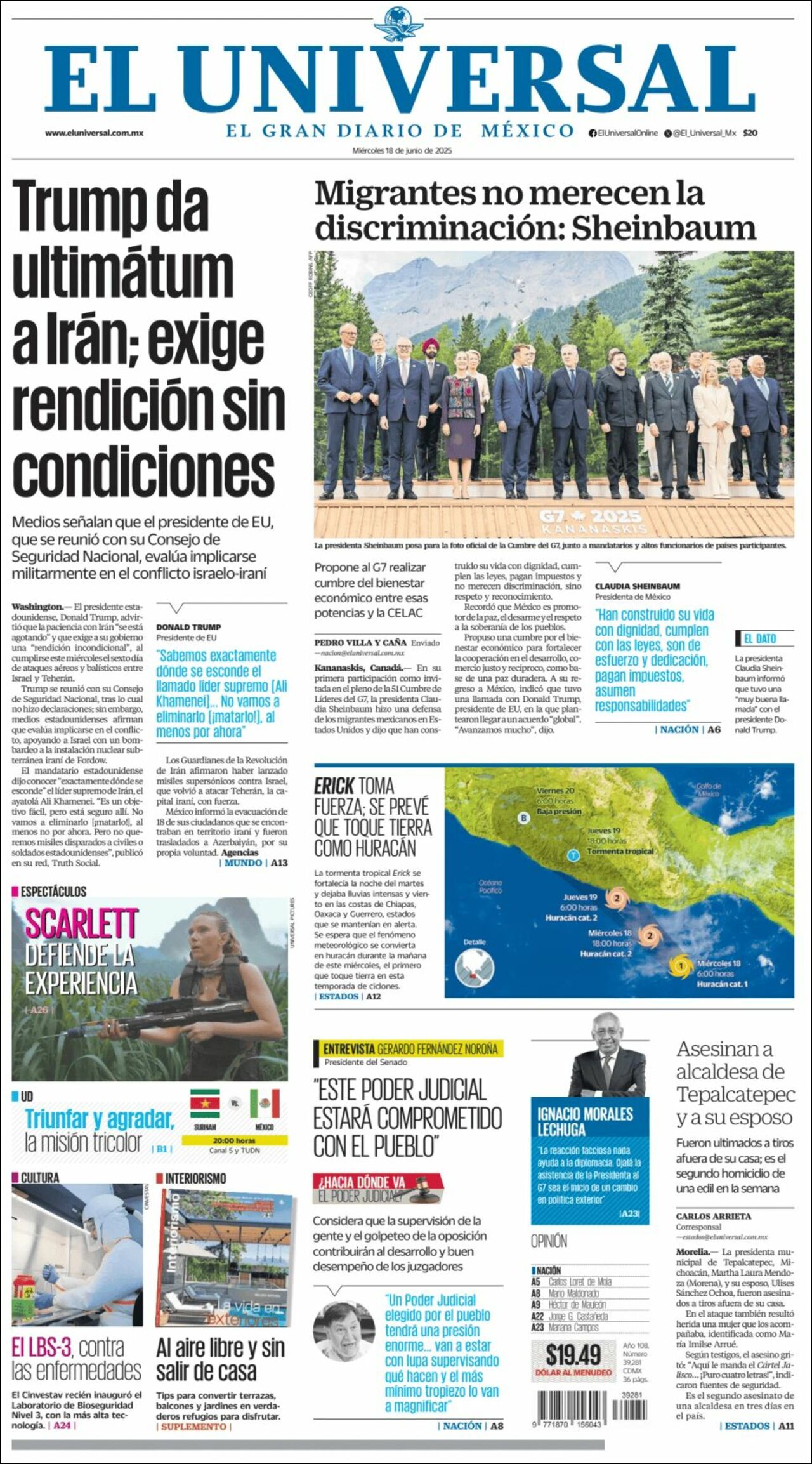 El Universal, edición del miércoles 18 de junio de 2025 El Universal, edición del miércoles 18 de junio de 2025