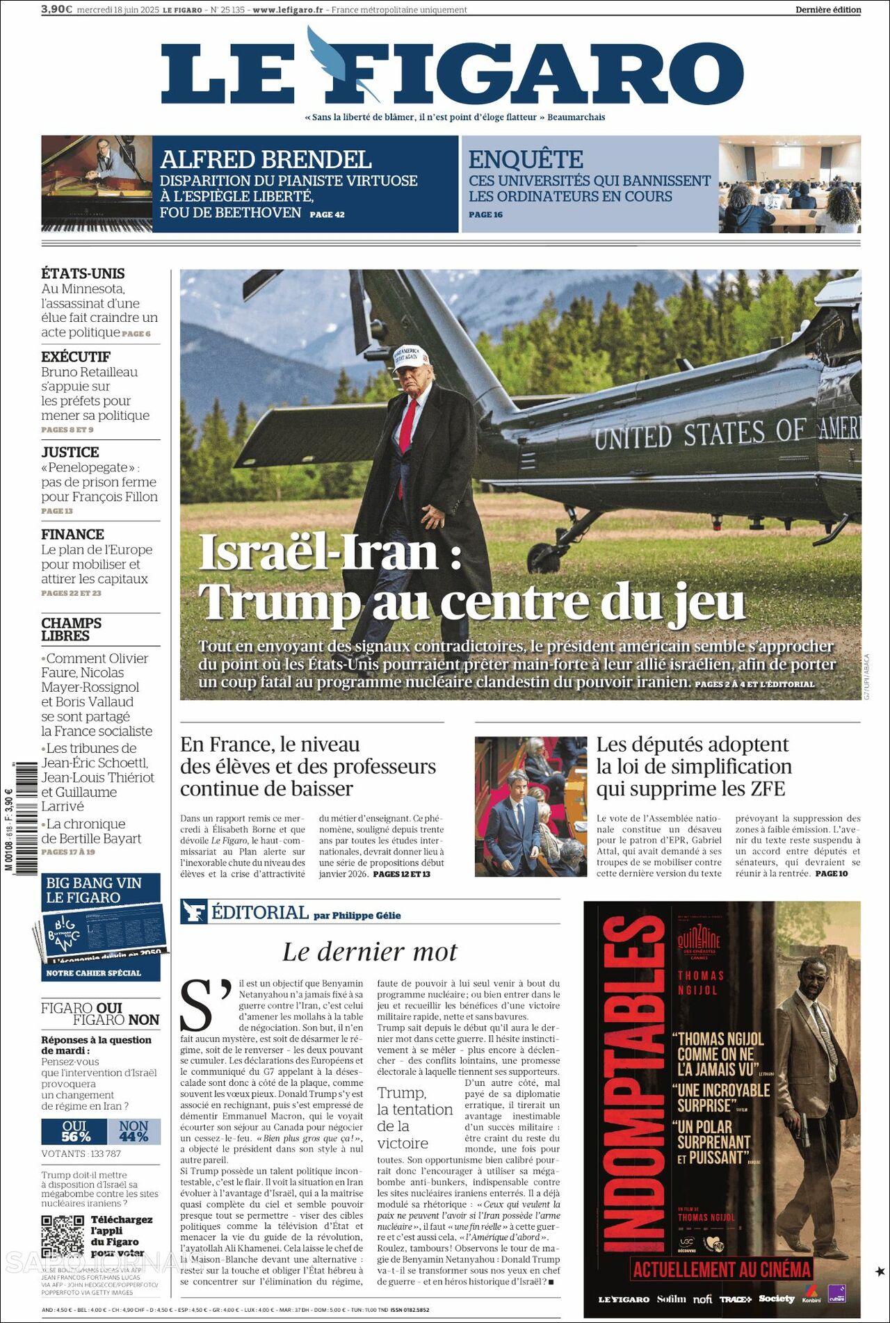 Le Figaro, edición del miércoles 18 de junio de 2025 Le Figaro, edición del miércoles 18 de junio de 2025