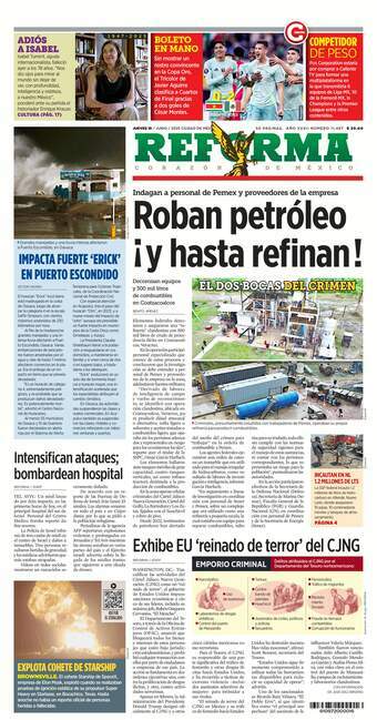 Reforma, edición del jueves 19 de junio de 2025 Reforma, edición del jueves 19 de junio de 2025