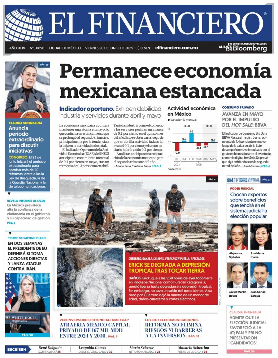 El Financiero, edición del viernes 20 de junio de 2025 El Financiero, edición del viernes 20 de junio de 2025