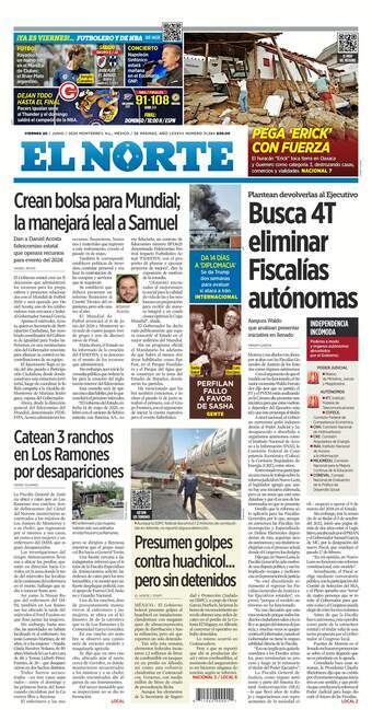 El Norte, edición del viernes 20 de junio de 2025 El Norte, edición del viernes 20 de junio de 2025