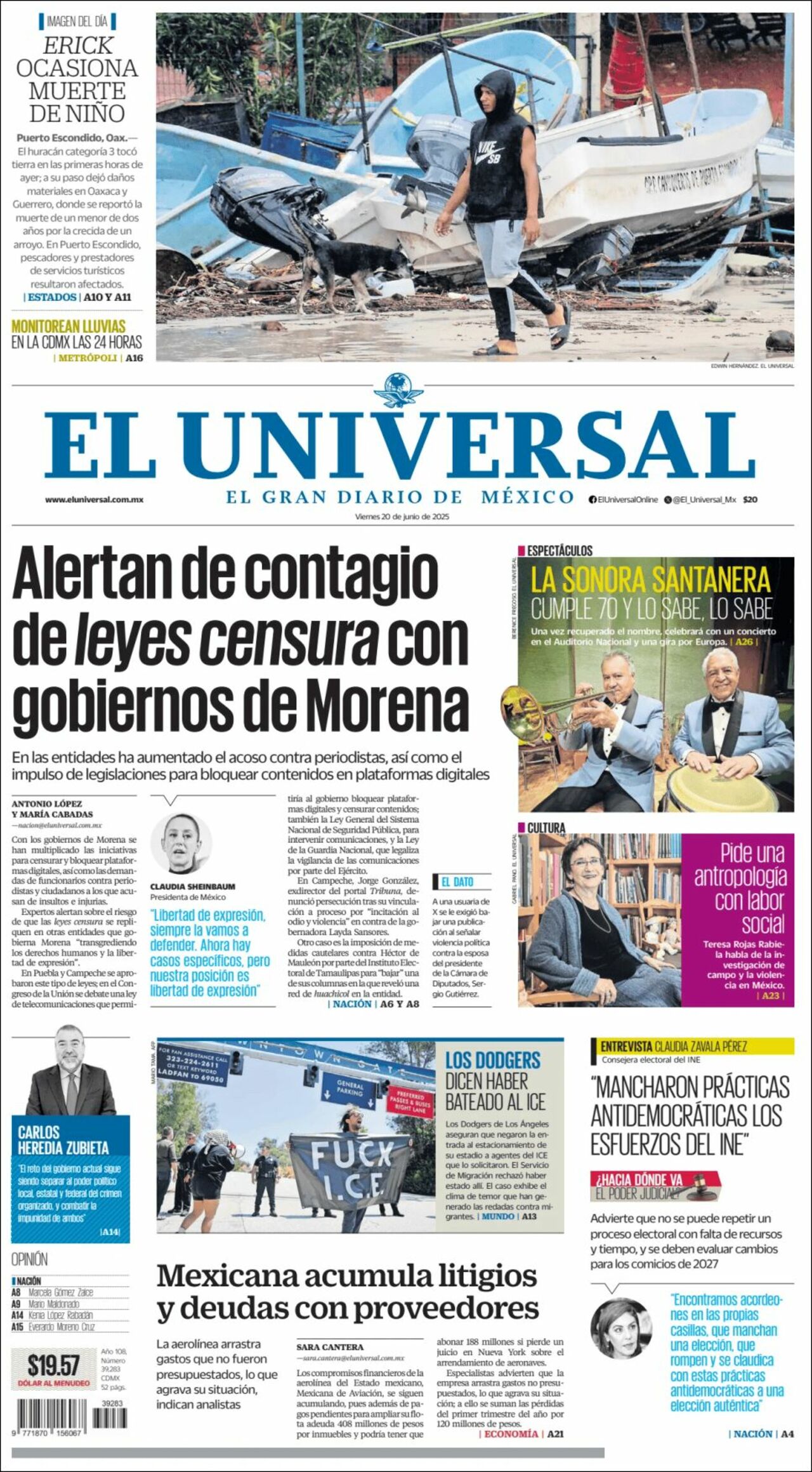 El Universal, edición del viernes 20 de junio de 2025 El Universal, edición del viernes 20 de junio de 2025