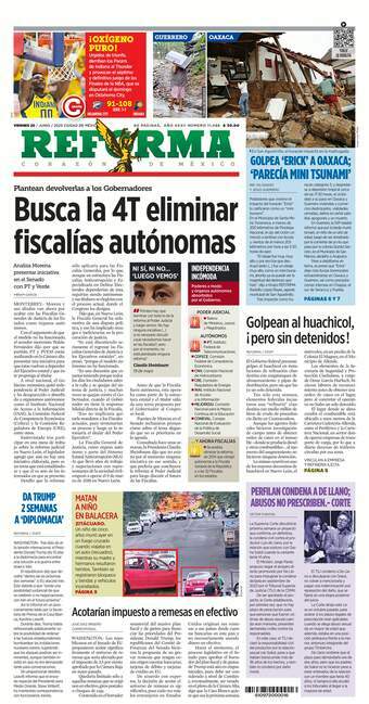 Reforma, edición del viernes 20 de junio de 2025 Reforma, edición del viernes 20 de junio de 2025
