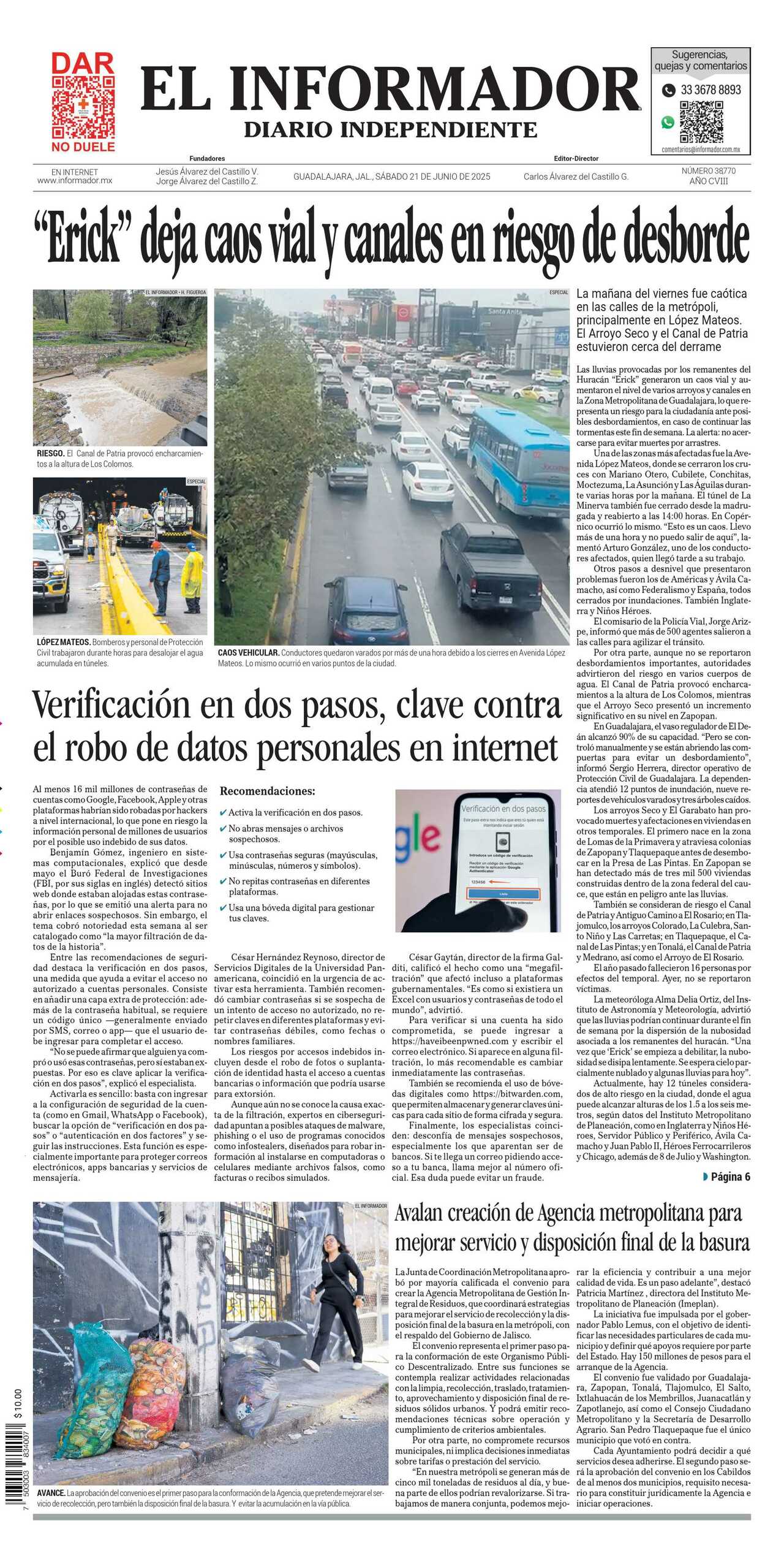 El Informador, edición del sábado 21 de junio de 2025 El Informador, edición del sábado 21 de junio de 2025