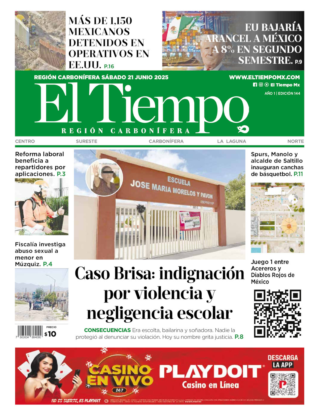 El Tiempo Región Carbonífera, edición del sábado 21 de junio de 2025 El Tiempo Región Carbonífera, edición del sábado 21 de junio de 2025