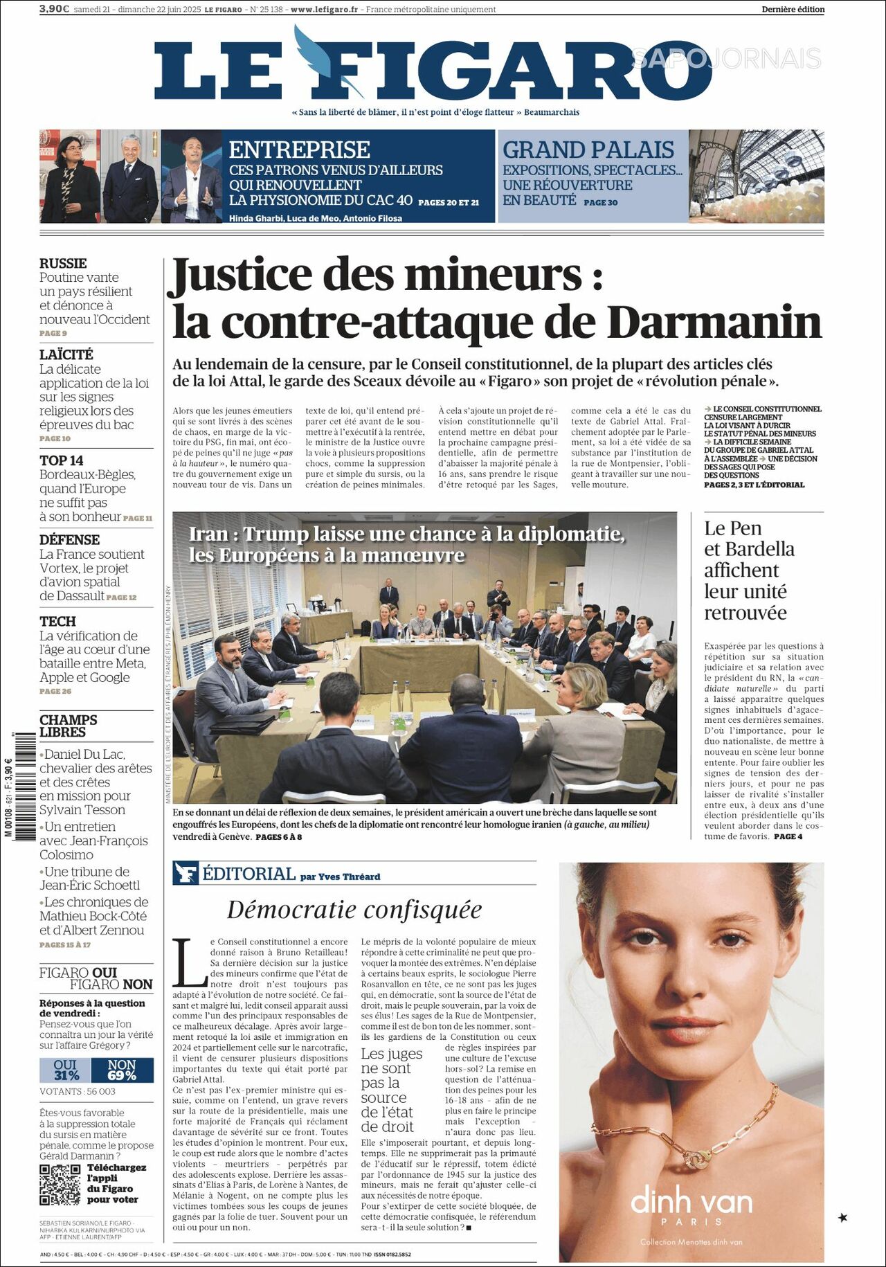 Le Figaro, edición del sábado 21 de junio de 2025 Le Figaro, edición del sábado 21 de junio de 2025