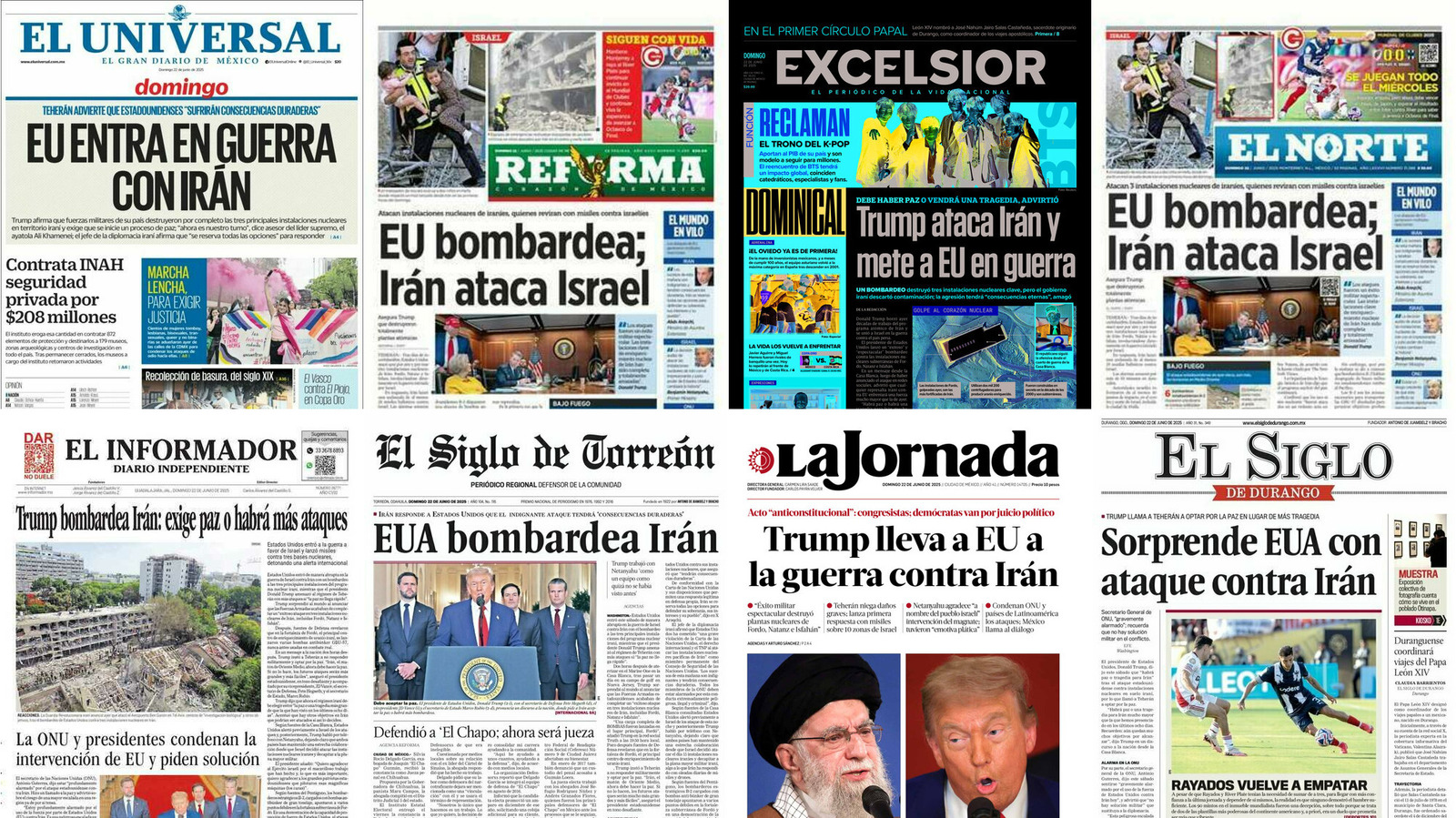 Portadas de periódicos impresos más importantes de México hoy