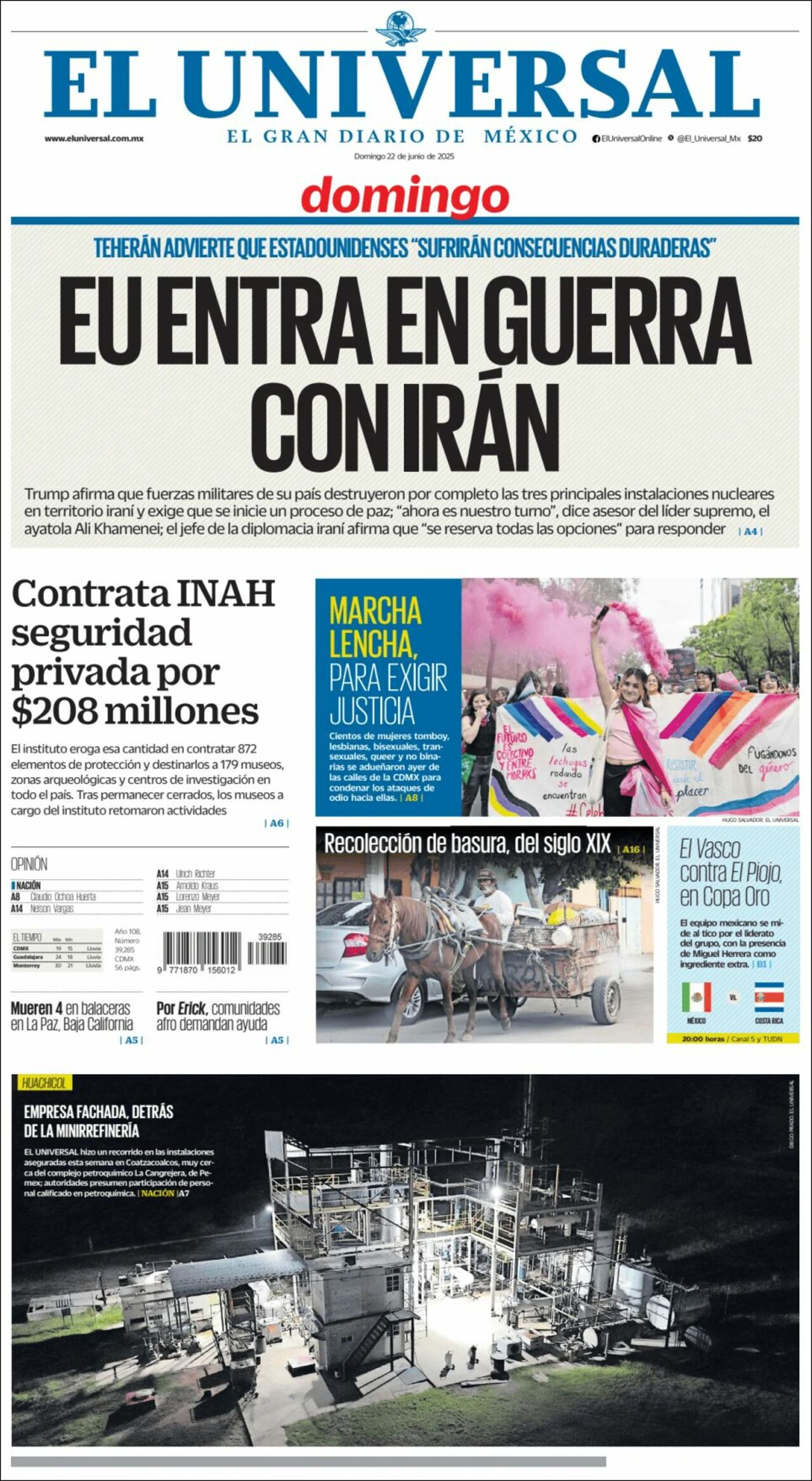 El Universal, edición del domingo 22 de junio de 2025 El Universal, edición del domingo 22 de junio de 2025