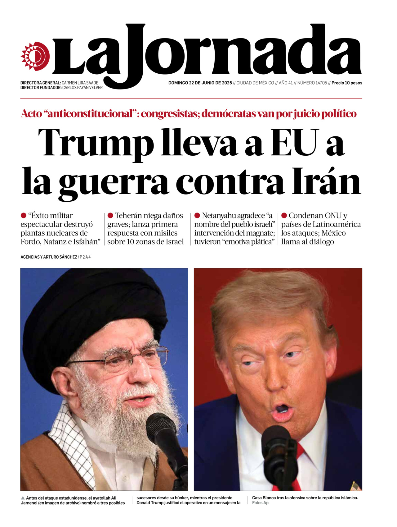 La Jornada, edición del domingo 22 de junio de 2025 La Jornada, edición del domingo 22 de junio de 2025
