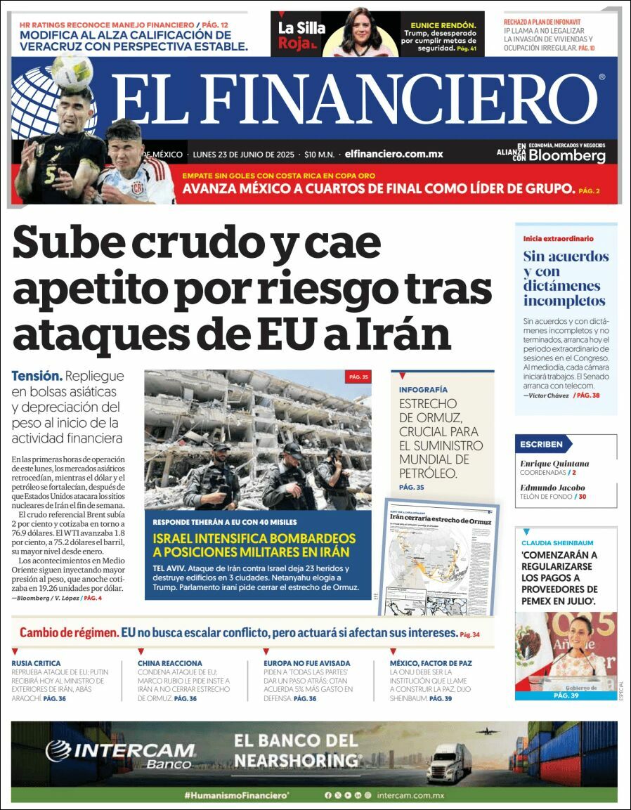 El Financiero, edición del lunes 23 de junio de 2025 El Financiero, edición del lunes 23 de junio de 2025