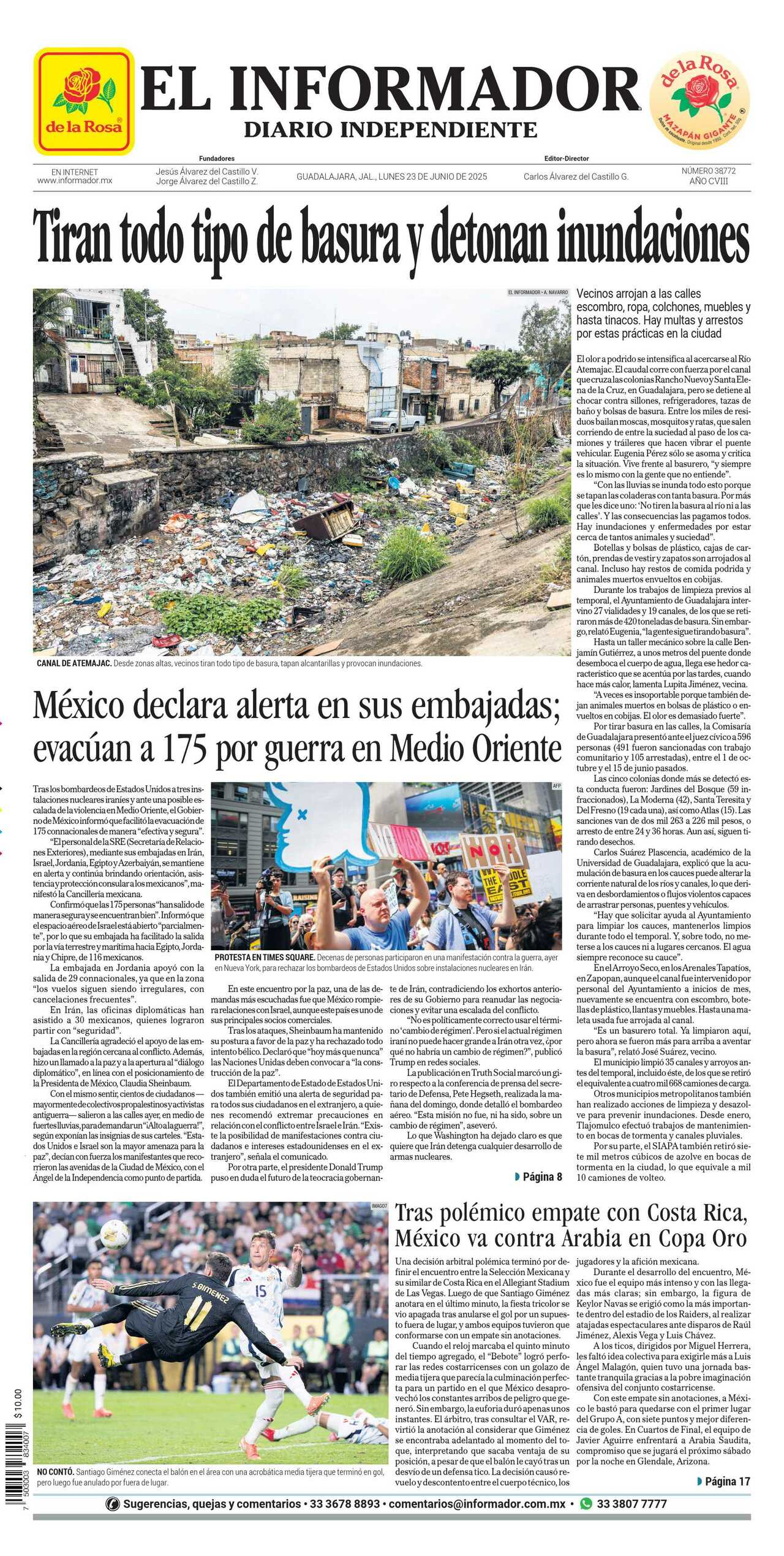 El Informador, edición del lunes 23 de junio de 2025 El Informador, edición del lunes 23 de junio de 2025