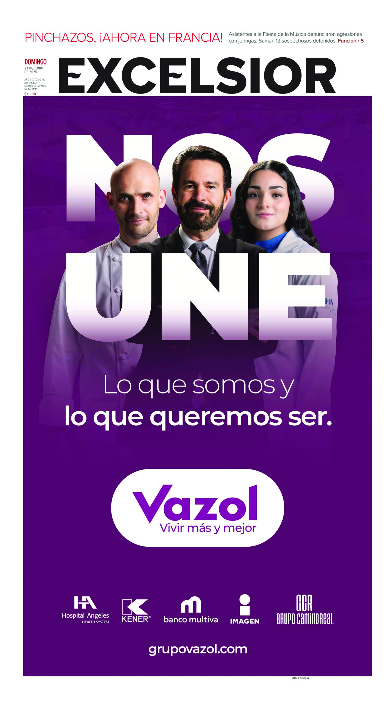 Excelsior, edición del lunes 23 de junio de 2025 Excelsior, edición del lunes 23 de junio de 2025