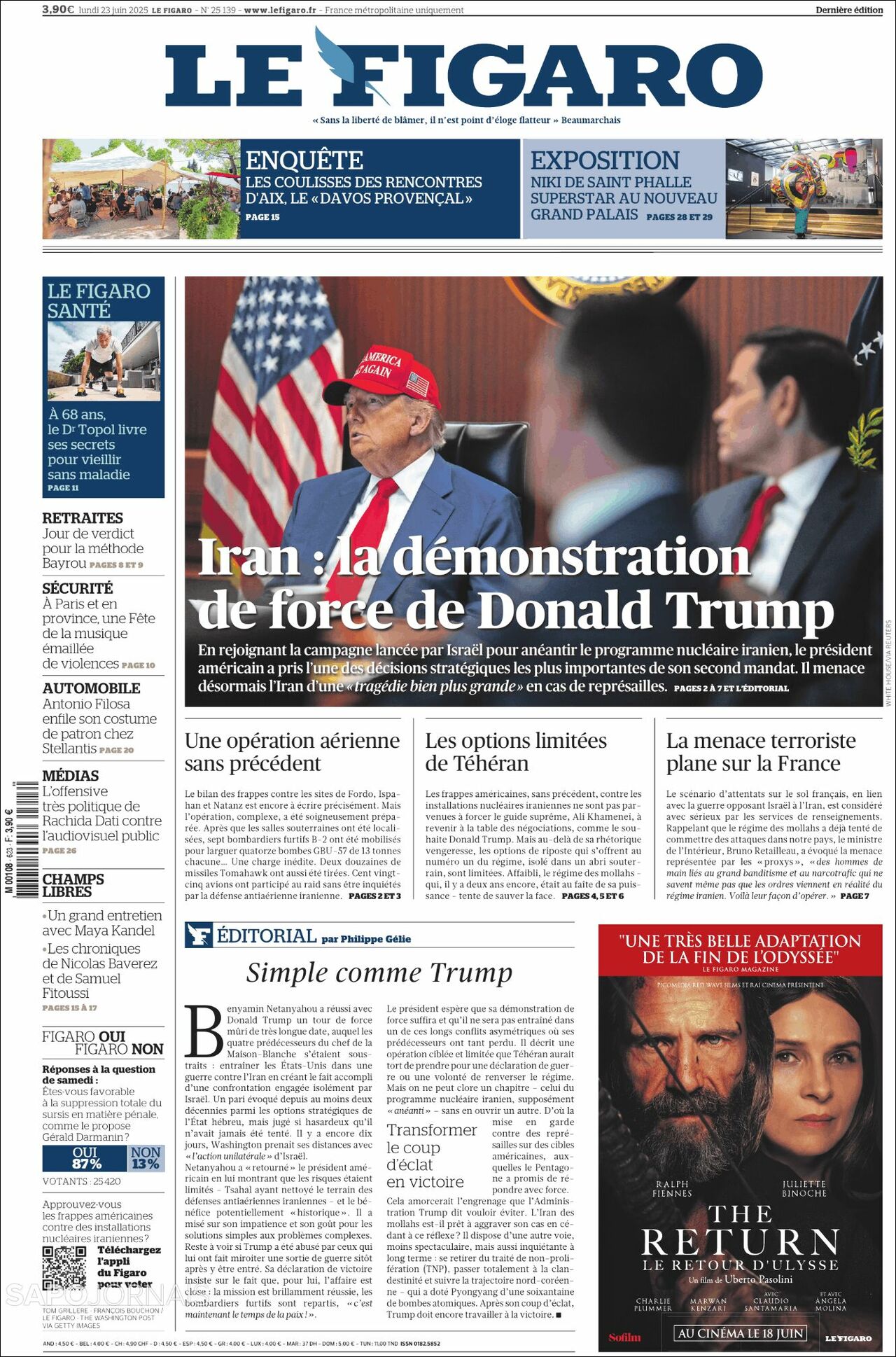 Le Figaro, edición del lunes 23 de junio de 2025 Le Figaro, edición del lunes 23 de junio de 2025