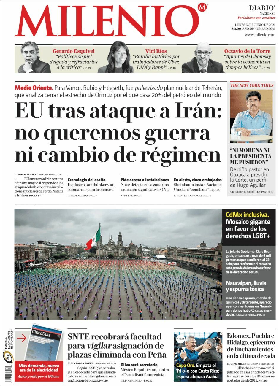 Milenio, edición del lunes 23 de junio de 2025 Milenio, edición del lunes 23 de junio de 2025