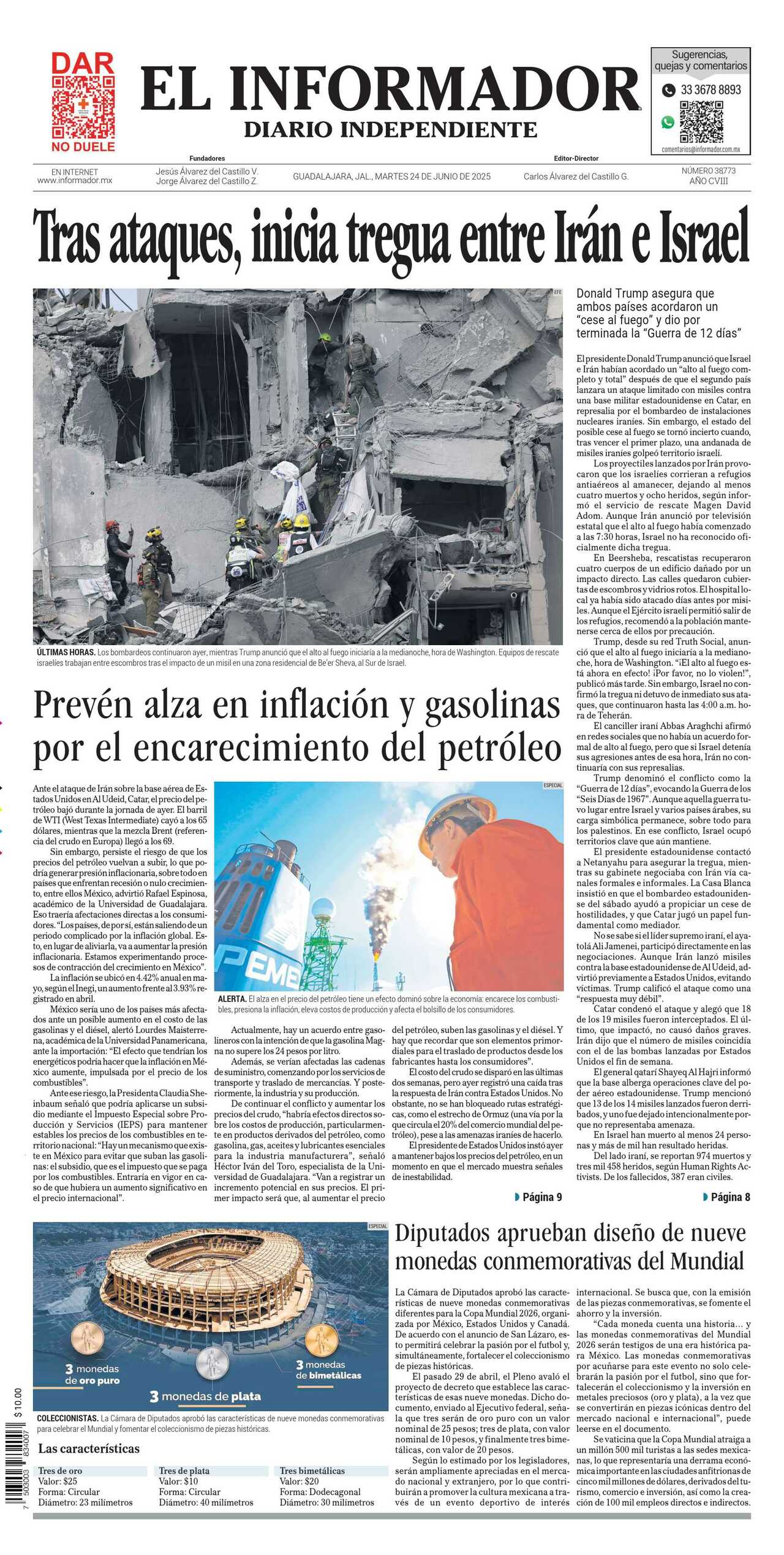 El Informador, edición del martes 24 de junio de 2025 El Informador, edición del martes 24 de junio de 2025