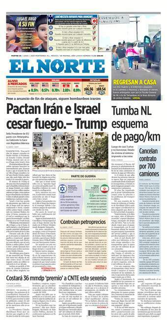 El Norte, edición del martes 24 de junio de 2025 El Norte, edición del martes 24 de junio de 2025