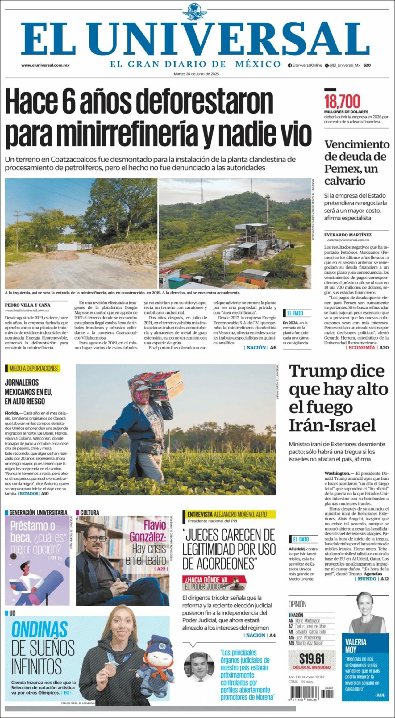 El Universal, edición del martes 24 de junio de 2025 El Universal, edición del martes 24 de junio de 2025