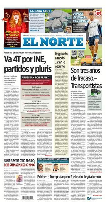 El Norte, edición del miércoles 25 de junio de 2025 El Norte, edición del miércoles 25 de junio de 2025