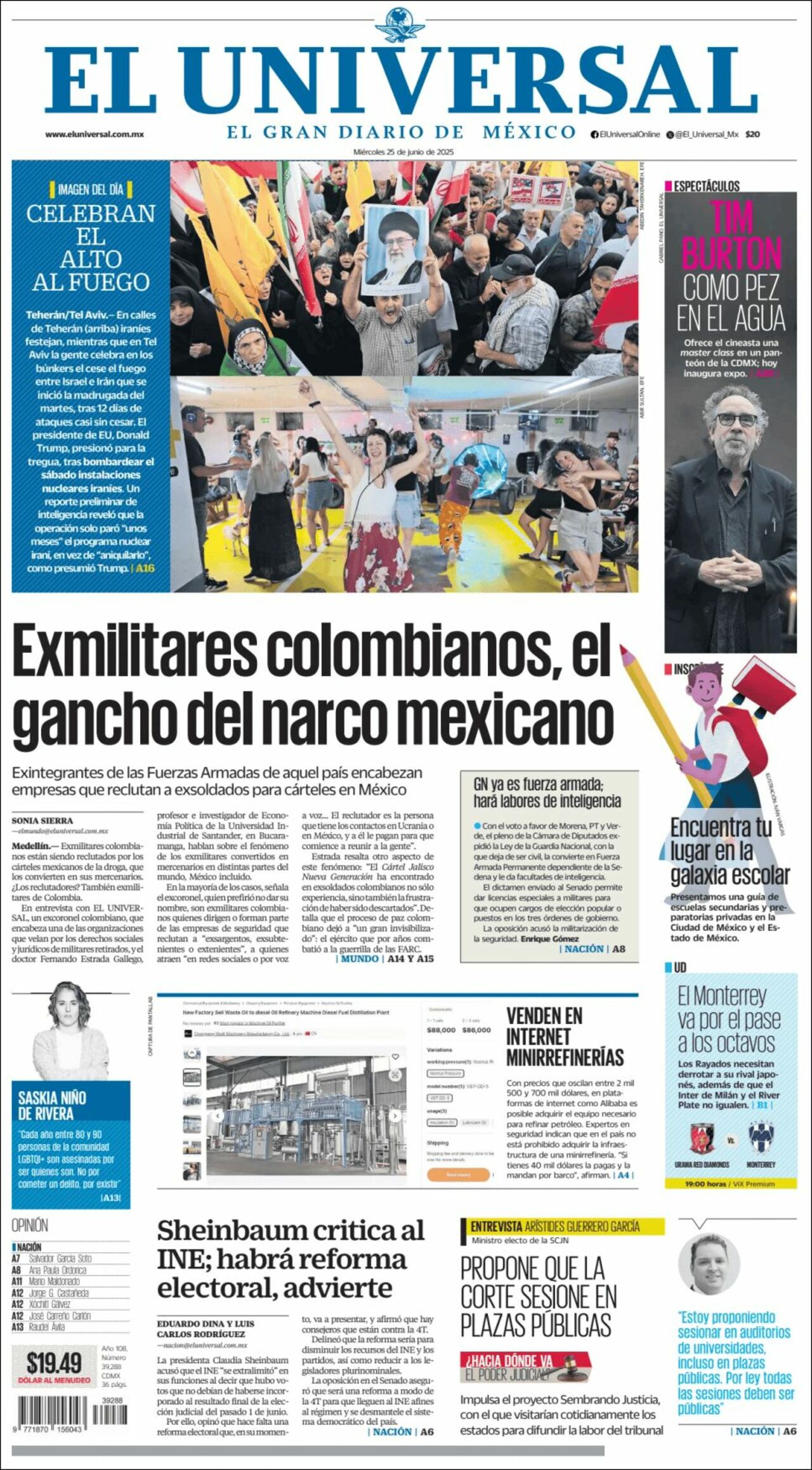 El Universal, edición del miércoles 25 de junio de 2025 El Universal, edición del miércoles 25 de junio de 2025