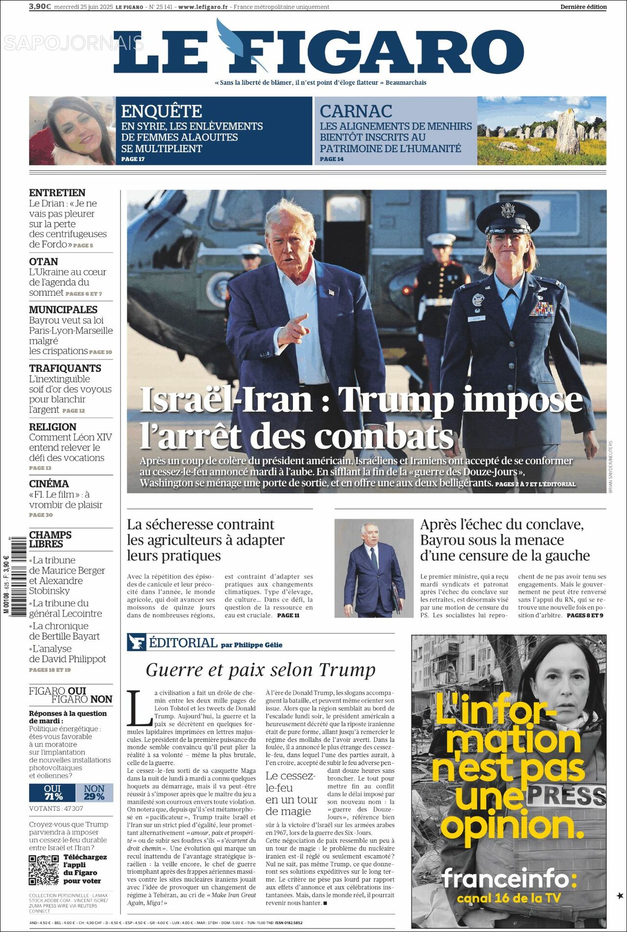 Le Figaro, edición del miércoles 25 de junio de 2025 Le Figaro, edición del miércoles 25 de junio de 2025